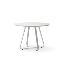MESA COMEDOR DT13 REDONDA 110X75 BLANCO BRILLO