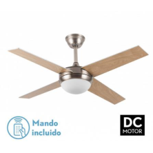 VENTILADOR TECHO CIRO 4 ASPAS FABRILAMP NIQUEL PLATA-HAYA