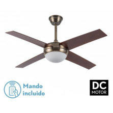 VENTILADOR TECHO CIRO 4 ASPAS FABRILAMP CUERO-NOGAL