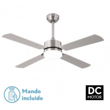 VENTILADOR TECHO HUPE 4 ASPAS 18W FABRILAMP NIQUEL