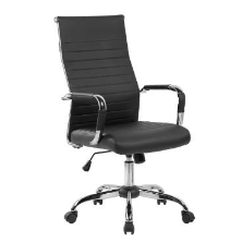 SILLA ESTUDIO BELISA NEGRA SIMIL PIEL