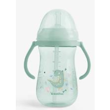 VASITO DE PP CON PAJITA DE SILICONA 300ML DINO WORLD MENTA