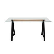 MESA CRISTAL ADAN 140 X 80 EST. NEGRO