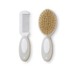 SET DE CEPILLO Y PEINE CON CERDAS NATURALES GRIS