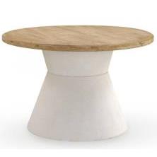 MESA COMEDOR REDONDA MADERA ABETO BASE POLIRESINA