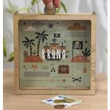 HUCHA PIRATAS CON KIT DE LETRAS