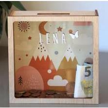 HUCHA MONTAÑAS CON KIT DE LETRAS