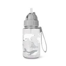 BOTELLA CON PAJITA Y COLGADOR POLARIS GRIS