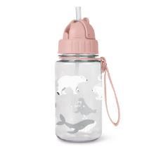 BOTELLA CON PAJITA Y COLGADOR POLARIS ROSA