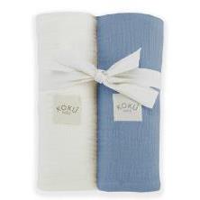 PACK DE 2 MUSELINAS MEDIANA AZUL