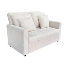 SOFA CAMA MOD. DIVAN 140CM CORDUROY CREMA