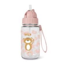 BOTELLA CON PAJITA Y COLGADOR "BORN TO BE WILD"