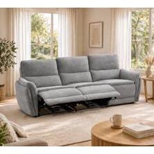 SOFA 3PL MOD. BINTER 3 RELAX ELÉCTRICO GRIS CLARO