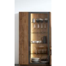 SINGULAR DERECHO PUERTA MADERA, PUERTA CRISTAL Y CAJON PATA METALICA